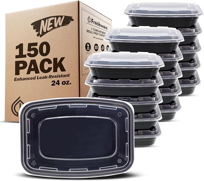 Freshware Meal Prep Containers 1 Compartment by Unknown