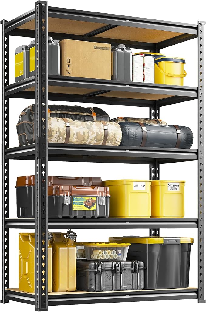 63" H Garage Shelving 31.5" W Storage Shelves Adjustable 2000LBS Metal Shelving - Image 9