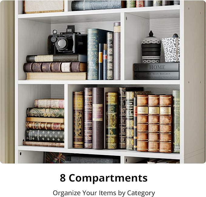 IRONCK Bookcase with Doors, Tall Bookshelf with Storage, Bookshelves and - Image 5