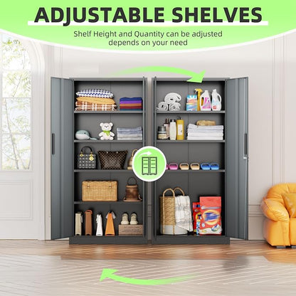INTERGREAT Metal Storage Cabinet, Tall Metal Cabinet - Image 6