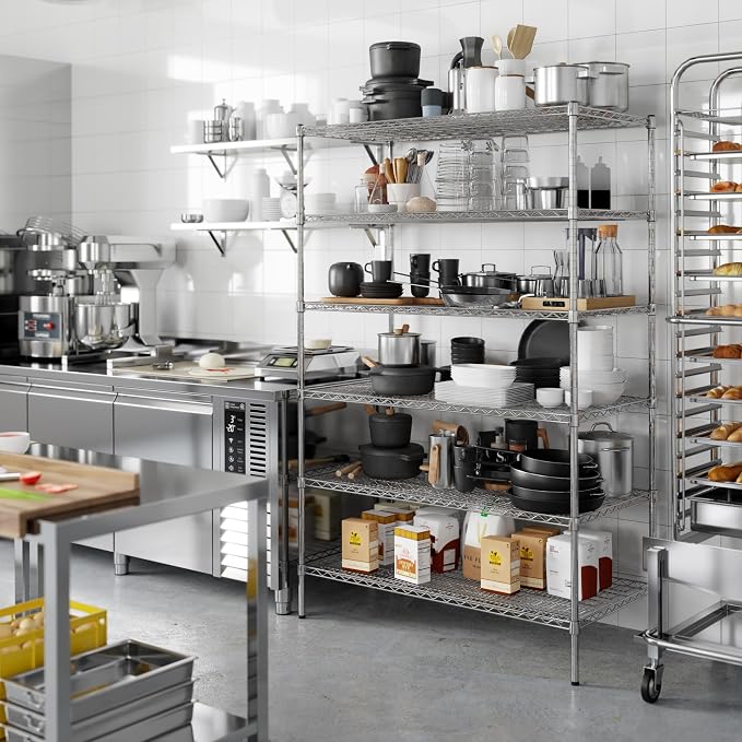24" Deep x 48" Wide x 74" Height Wire Shelving Kit | 6-Tier | NSF Commercial - Image 5
