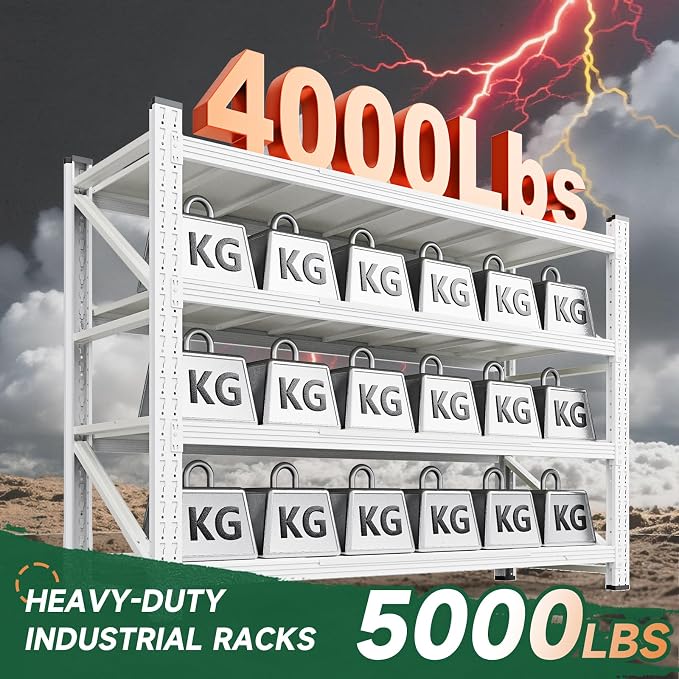 Letaya 4000LBS Storage Shelves Heavy Duty, 4 Tier Adjustable Utility Rack Shelf - Image 3