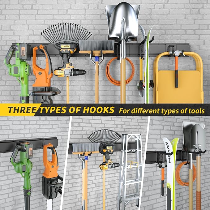64 Inches Garage Storage, UUP Garage Organization Wall Mount Garden Tool - Image 6