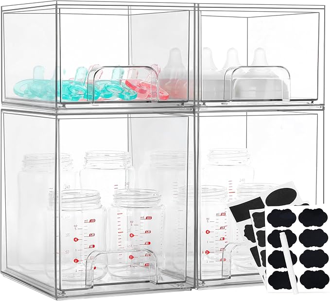Baby Bottle Organizer, 4 Pack Bottle Storage Organizer Baby by Yubamin