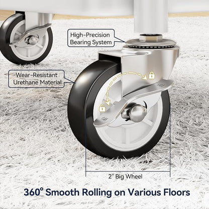 YASONIC Metal 3 Tier Rolling Cart - Image 5