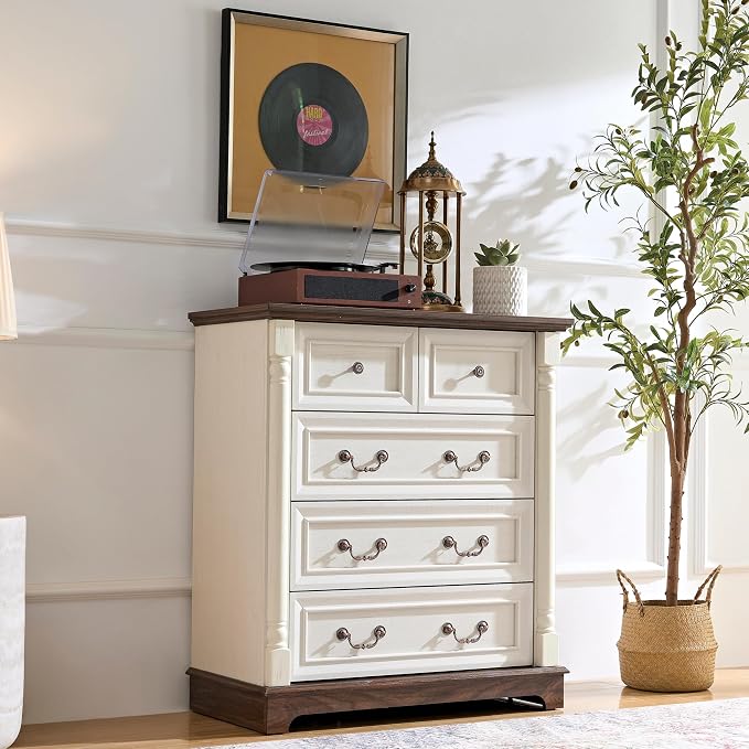 Farmhouse 5 Drawer Dresser - Image 2