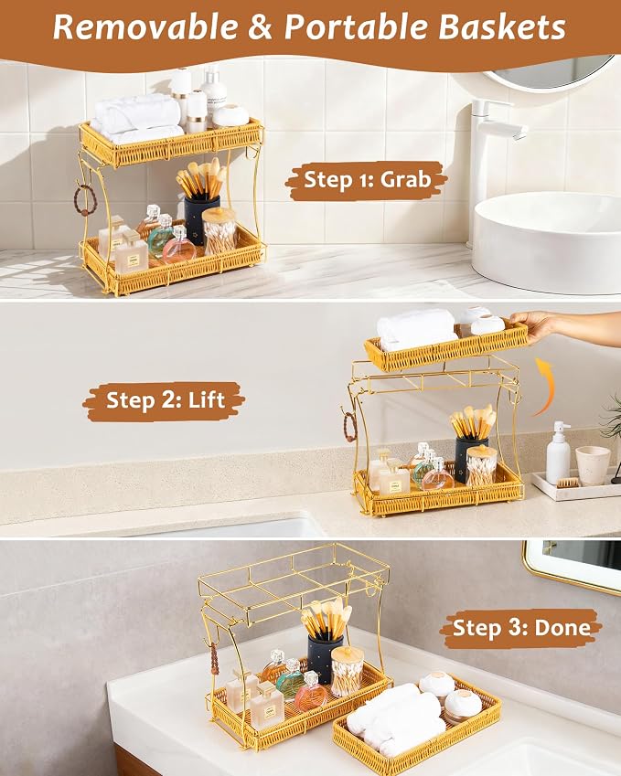 Bathroom Organizer Countertop Perfume Organizer Makeup Organizer Cosmetics - Image 2