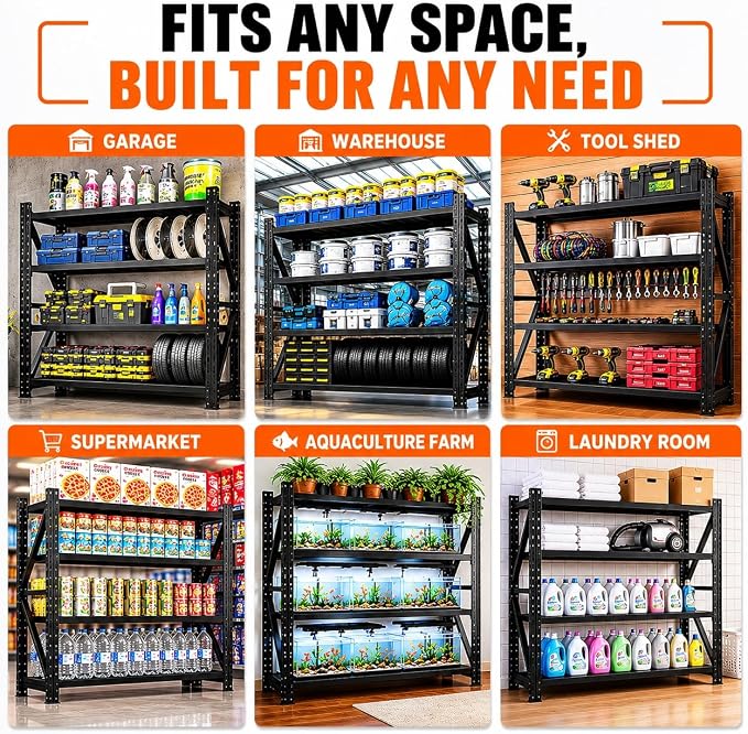 5000LBS Garage Shelving, Shop and Office, Commercial-Grade Industrial Shelving - Image 7