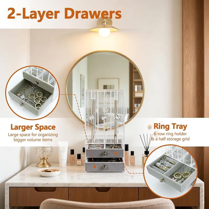 DOZZZ Acrylic Jewelry Organizer Box - Image 5