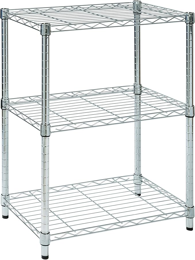 Honey-Can-Do 3-Tier Heavy Duty Adjustable Shelving Unit, 250-lb Per Shelf Metal - Image 4