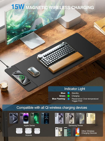TopMade Wireless Charging Mouse Pad, Gaming Mousepad - Image 2