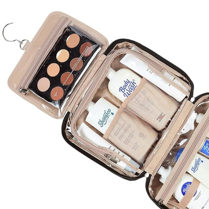NISHEL Travel Toiletry Bag for Women, Makeup Essentials Organizer, Hanging Case - Image 3