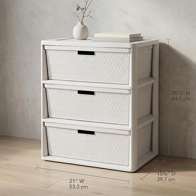 Plastic 3 Drawer Storage Tower Organizer - Image 2