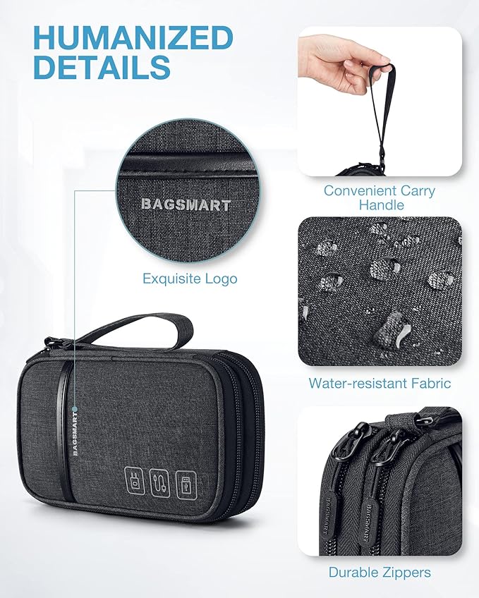 BAGSMART Cord Organizer Travel Cable Organizer Bag Tech Electronic Organizer - Image 5