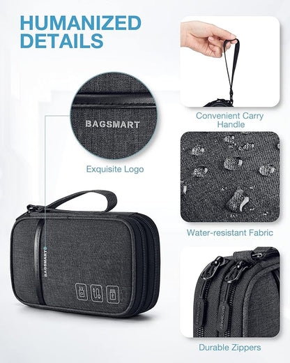 BAGSMART Cord Organizer Travel Cable Organizer Bag Tech Electronic Organizer - Image 5