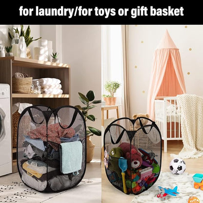 BATTOO Deluxe Strong Mesh Pop up Laundry Hamper Basket - Image 5