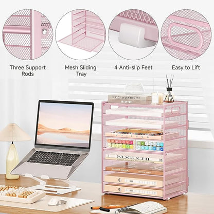 Subekyu 9 Tier Paper Letter File Tray Organizer - Image 6
