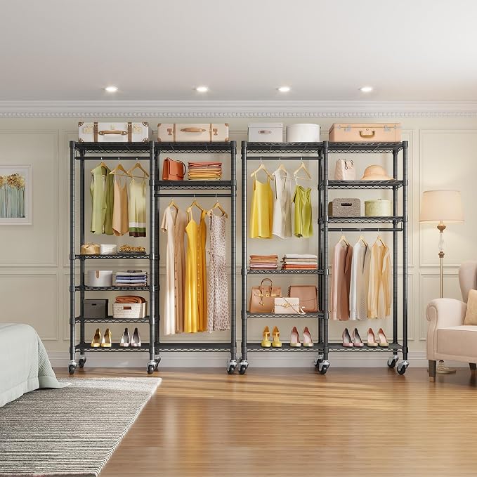 VIPEK R4C Portable Closet Rolling Clothes Rack Heavy Duty Adjustable Wardrobe - Image 3
