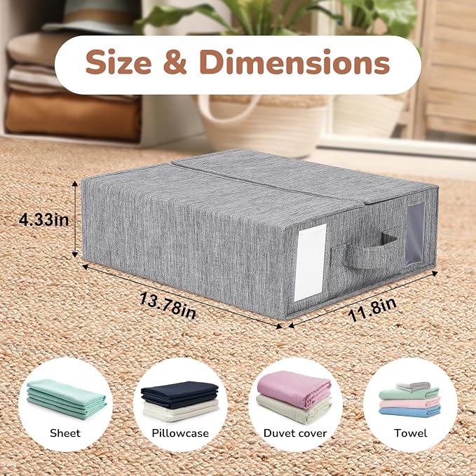 Bed Sheet Organizer 2 Pack – Foldable Linen Closet Storage - Image 2