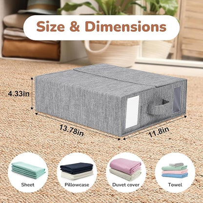 Bed Sheet Organizer 4 Pack – Foldable Linen Closet Storage - Image 2