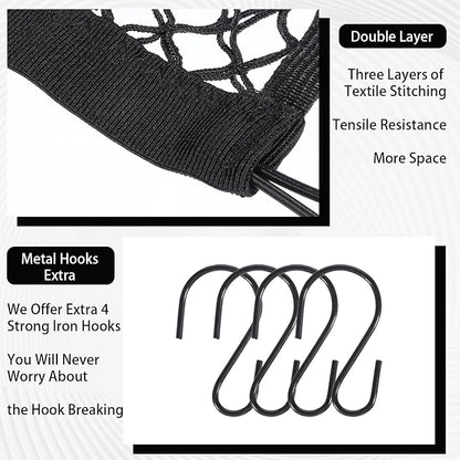 Easy Installed Motorcycle Helmet Storage, High Elastic Double Layer Bungee Net - Image 3