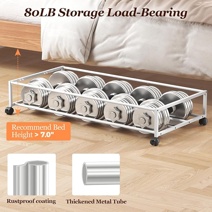 Yecaye Under Bed Storage with Wheels 2 Pack, 70L Larger Capacity Under Bed - Image 5