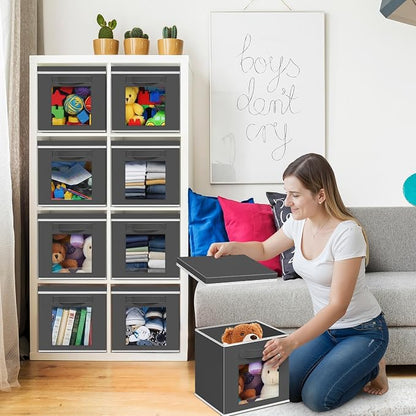 Threehoney 10 Pcs Fabric Storage Cubes - Image 6