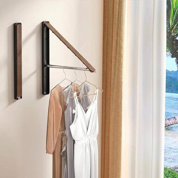 Dr.DJ Clothes Drying Rack, Wall-Mounted Retractable & Foldable Clothes Hanger - Image 3