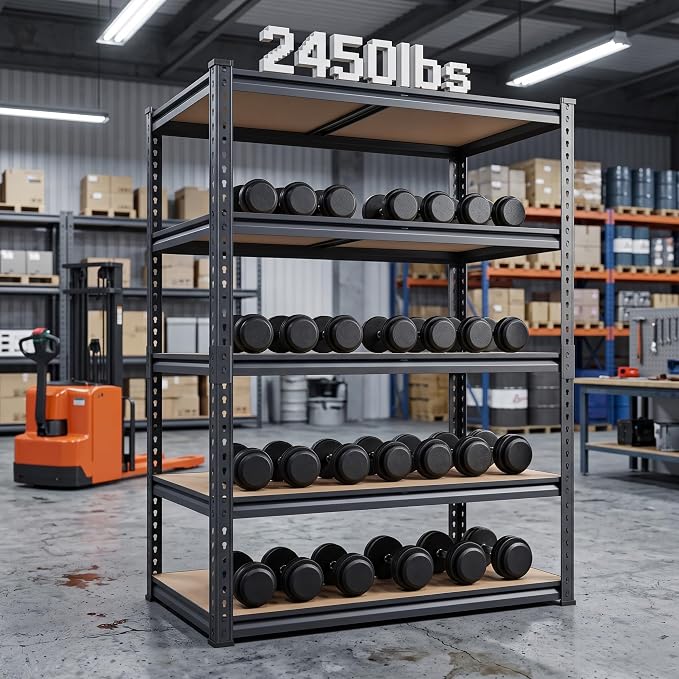 Shelving Unit, 2850LBS Heavy Duty Metal Shelves - Image 8