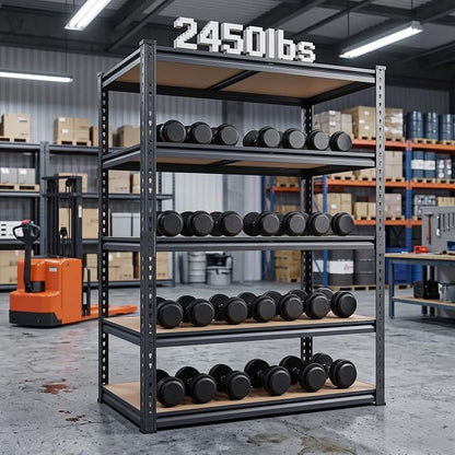 Shelving Unit, 2850LBS Heavy Duty Metal Shelves - Image 8