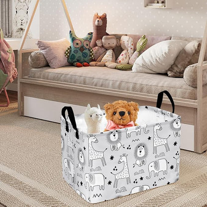 MAIZMZ Kids Storage Basket Baby Foldable Toys Organizer Bins Decorative Gifts - Image 5
