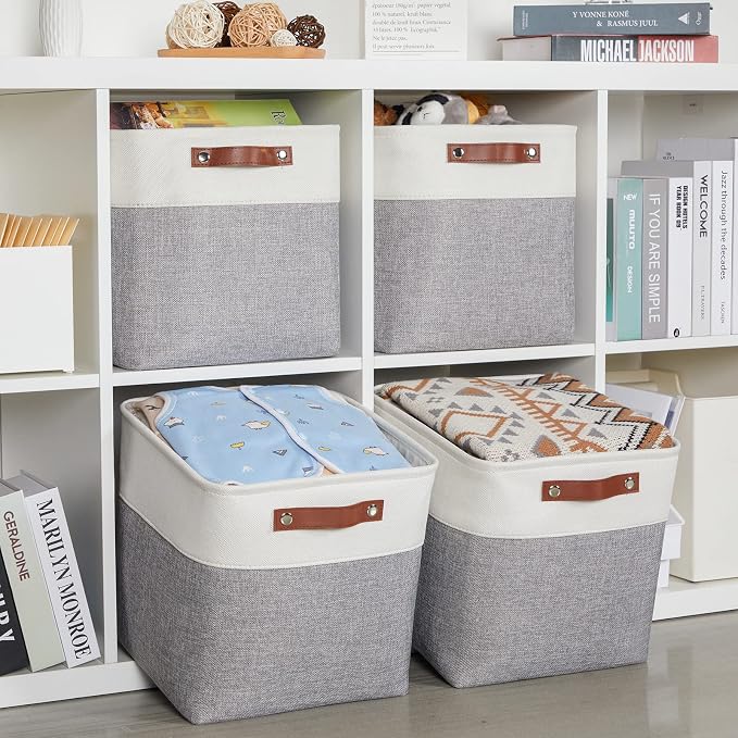 HNZIGE Storage Basket Fabric Baskets - Image 3