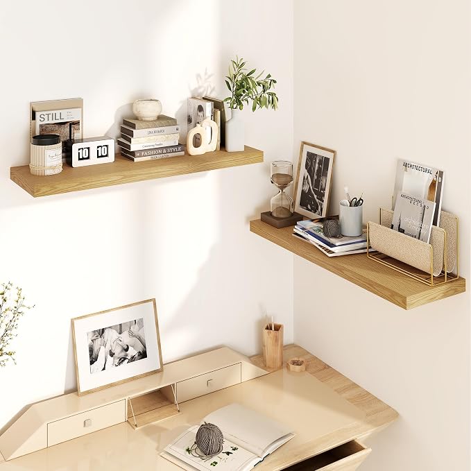 30 Inch Floating Shelves, Rustic Floating Wall Shelves 8 Inch Deep, 30 x 8 - Image 2
