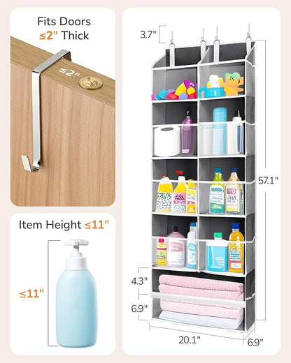 ULG Over the Door Organizer, 5-Tier Extra Large Hanging Storage - Image 8