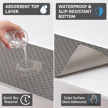 Drymate Premium Luxury Shelf & Drawer Liner, Thick Cushioned Fabric, - Image 3