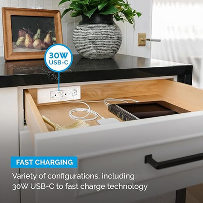 Docking Drawer Blade in-Drawer Outlet, Integrated Safety Shutoff, 30W USB-C & - Image 6