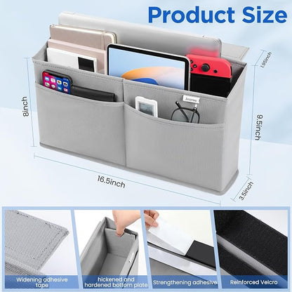 10 Pack Desk Side Hanging Organizer, Adhesive Storage Bag - Image 3