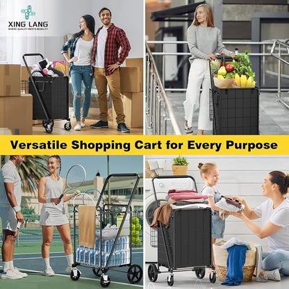 4.5 Cu Ft Folding Shopping Cart - Image 9