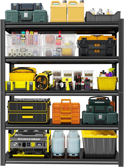 Storage Shelves, Garage Metal Shelving Unit, Adjustable, Double-Layer Column by Beaunatixx
