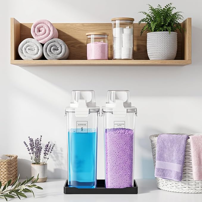 Laundry Detergent Dispenser for Laundry Room, 94oz Fabric Softener Dispenser - Image 3