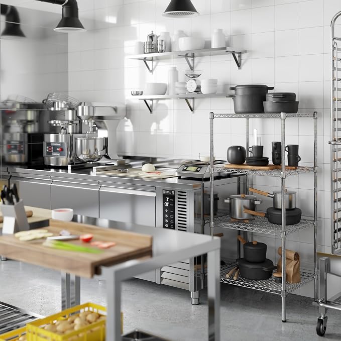 21" Deep x 24" Wide x 54" Height Wire Shelving Kit | 4-Tier | NSF Commercial - Image 5