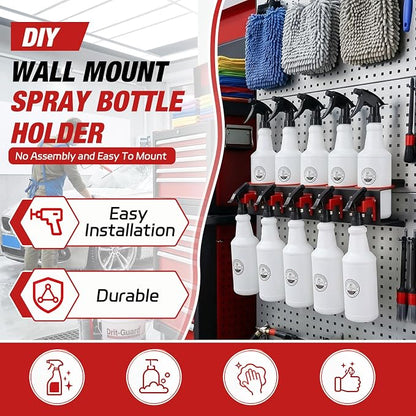 Marsui 4 Pack Spray Bottle Holder Wall Mount Detailing Bottle Organizer Spray - Image 6
