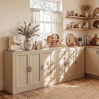 157" W Modern Buffet Cabinet, Modular Sideboard Cabinet - Image 8