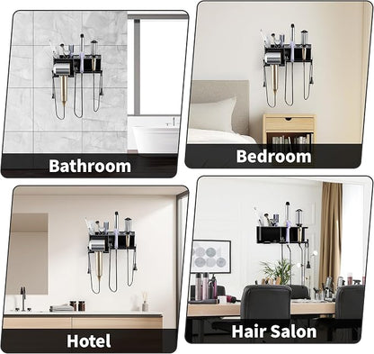 Hair Dryer Holder, Hair Tool Organizer, Blow Dryer Hanger Wall Mount - Image 9