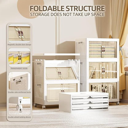 148 QT / 37 Gal Rolling Foldable Storage Cabinet - Image 3