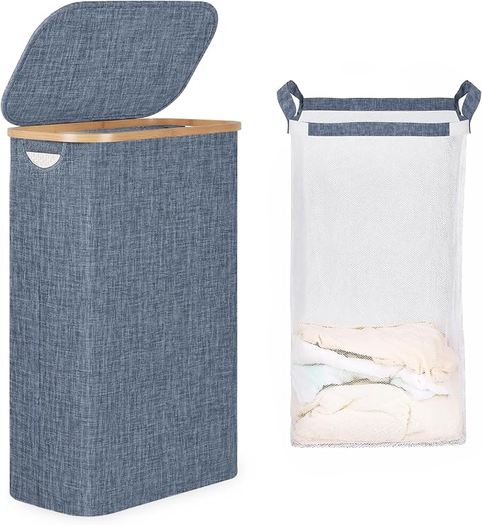 iEGrow 65L Slim Laundry Hamper, Narrow Laundry Basket by iEGrow