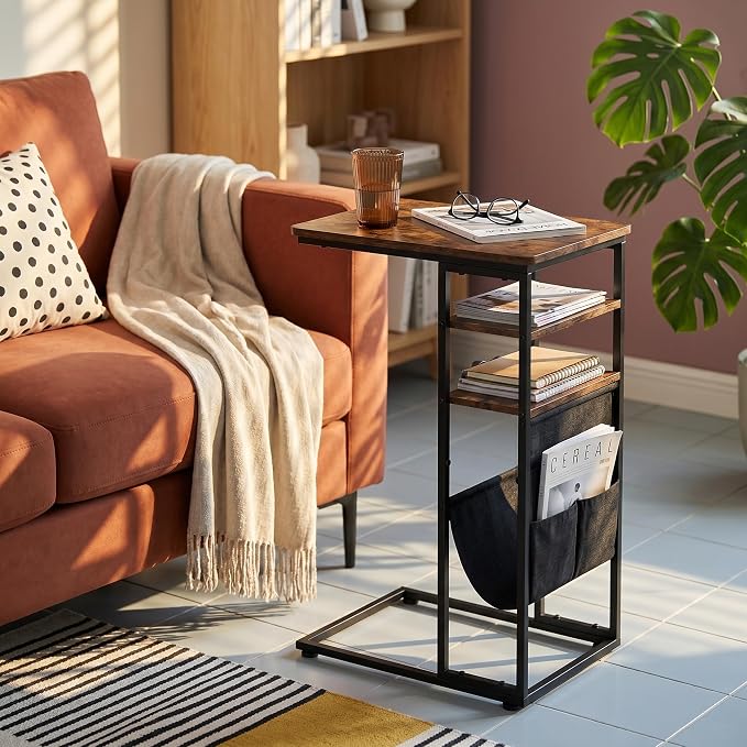 C Shaped End Table 28" 3-Tier C Table - Image 8