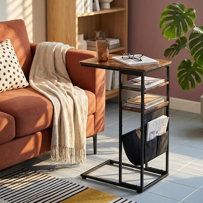 C Shaped End Table 28" 3-Tier C Table - Image 8