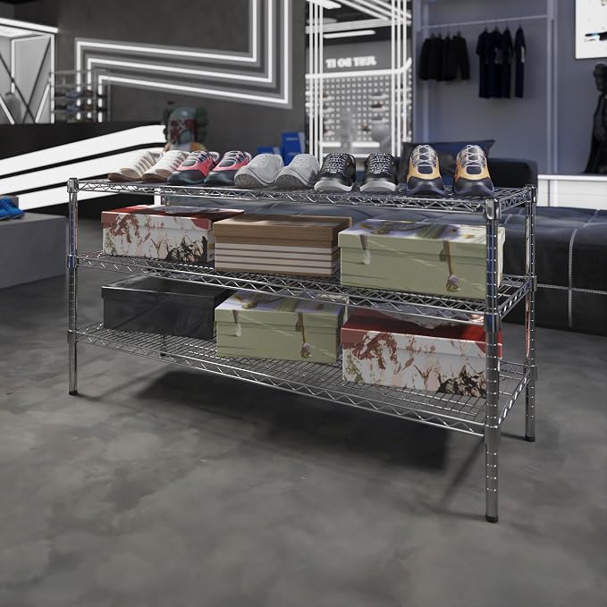 18" Deep x 54" Wide x 27" Height Wire Shelving Kit | 3-Tier | NSF Commercial - Image 2