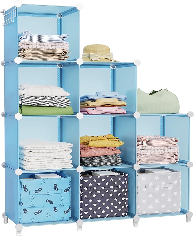 HOMIDEC Closet Organizers and Storage, 9 Cube Storage Organizer, Kids Room by DecorateYourHome